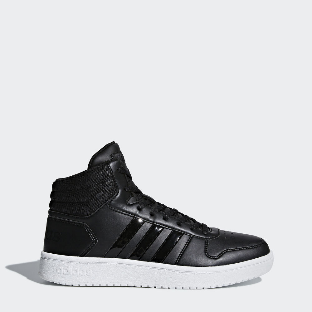 Adidas Hoops 2.0 Mid - αθλητικα παπουτσια γυναικεια - Μαυρα/Μαυρα/Βαθυ Γκρι,Μέγεθος: EU 36 – 54 2/3